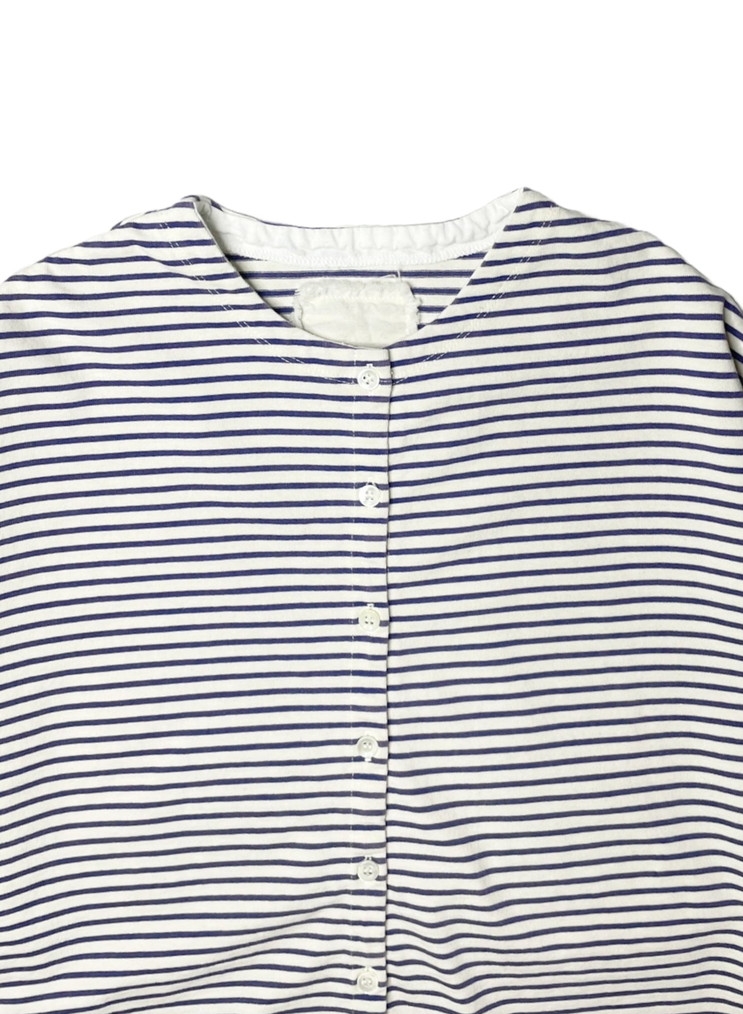 COTTON BOARDER, LS CARDIGAN, #851-886, cotton 100%, NATURAL-BLUE