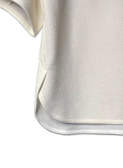 COTTON MESH, SS CREW, #851-887, cotton 55% Polyester 45%, WHITE