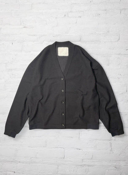 COTTON MESH, LS CARDIGAN, #851-888, cotton 55% Polyester 45%, BLACK