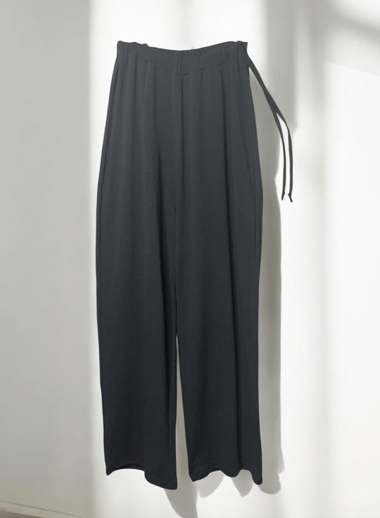 COTTON CRAPE, PANTS, 851-894, cotton 100%, BLACK, OS