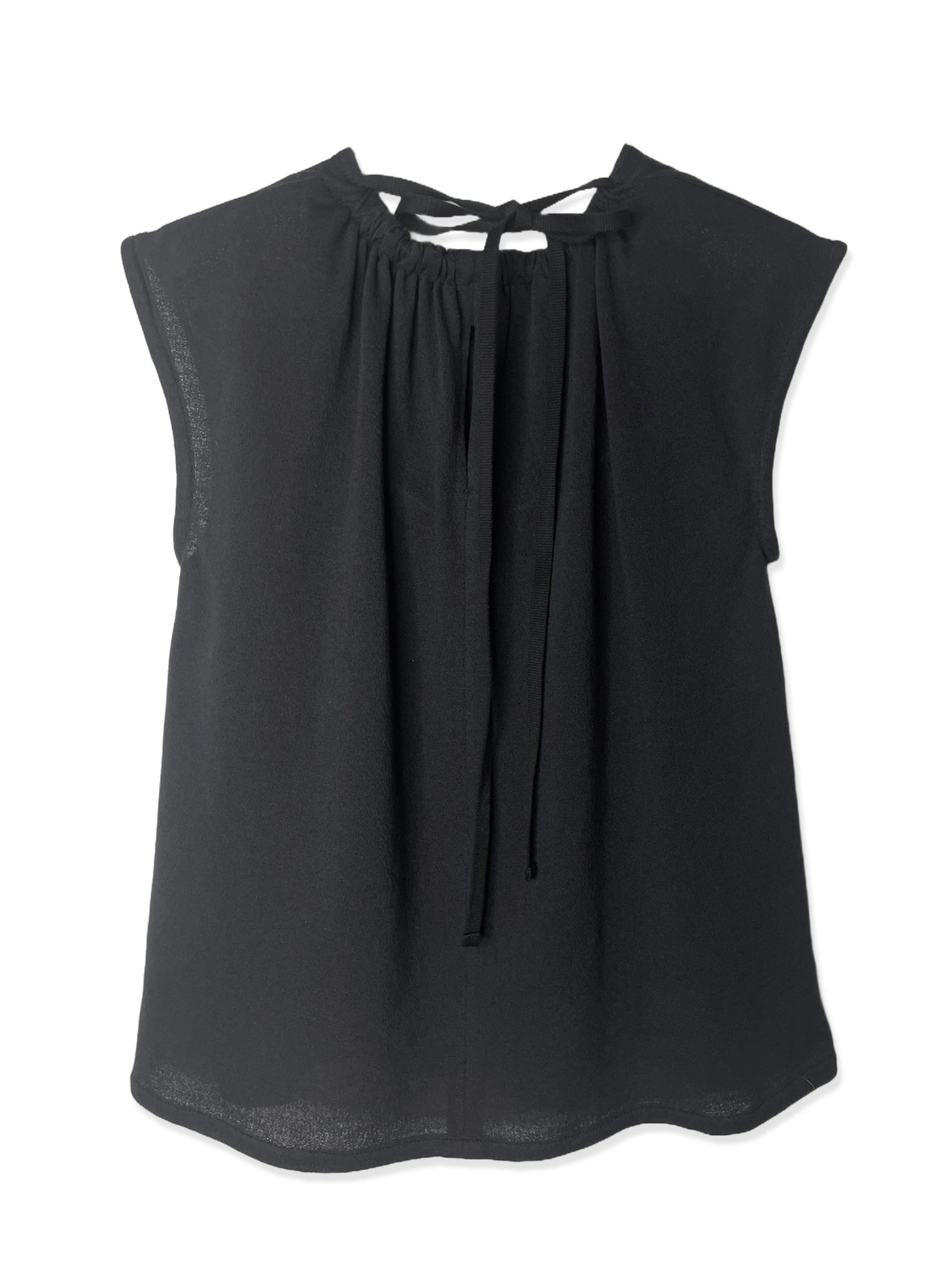 COTTON CRAPE, NO SLEEVE TOP, #851-895  cotton 100%, BLACK