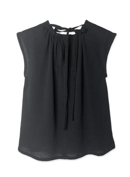 COTTON CRAPE, NO SLEEVE TOP, #851-895  cotton 100%, BLACK