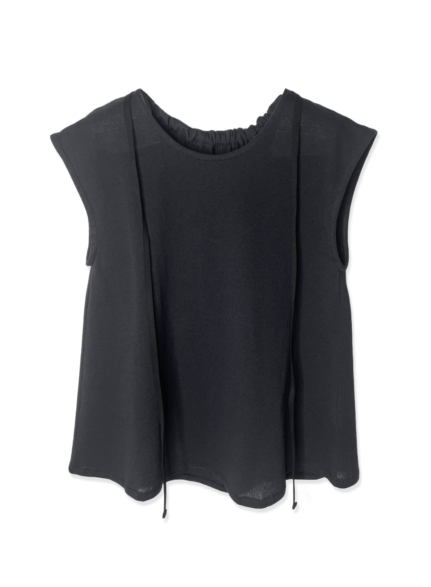 COTTON CRAPE, NO SLEEVE TOP, #851-895  cotton 100%, BLACK