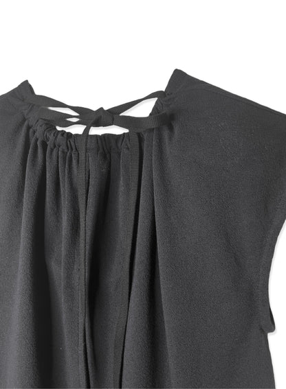 COTTON CRAPE, NO SLEEVE TOP, #851-895  cotton 100%, BLACK