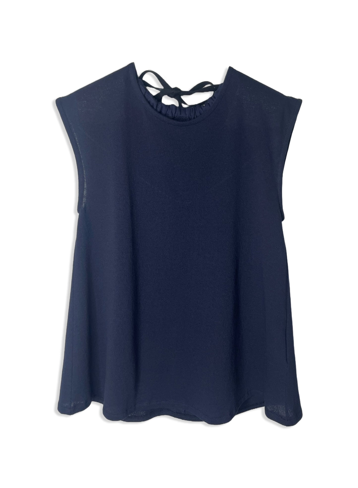 COTTON CRAPE, NO SLEEVE TOP, #851-895  cotton 100%, NAVY