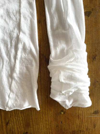 Hi-Soft Jersey . INNER LAYER LS CREW, 55%COTTON/45%NYLON, 852-904, WHITE