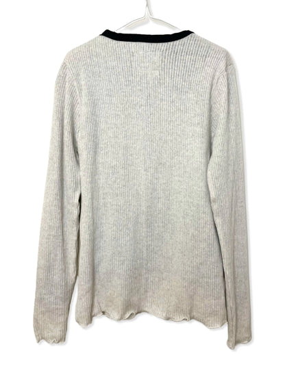 GAUZE RIB, 100%cotton, LS LAYER TOP, 852-914, OAT