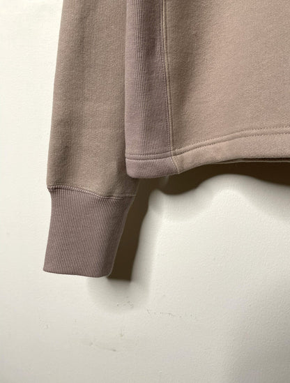 Cotton Tencel Brushed Fleece, LS Clean Boat Neck Sweatshirts, #822-805, TAUPE, ONE SIZE