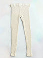 Hi-Soft Double Face, LEGGINGS, cotton55 nylon45, #871-511,  WHITE, ONE SIZE