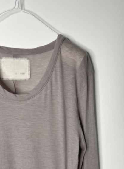 Hi-Soft Jersey, LS Crew T-shirts,  CHARCOAL, #872-566