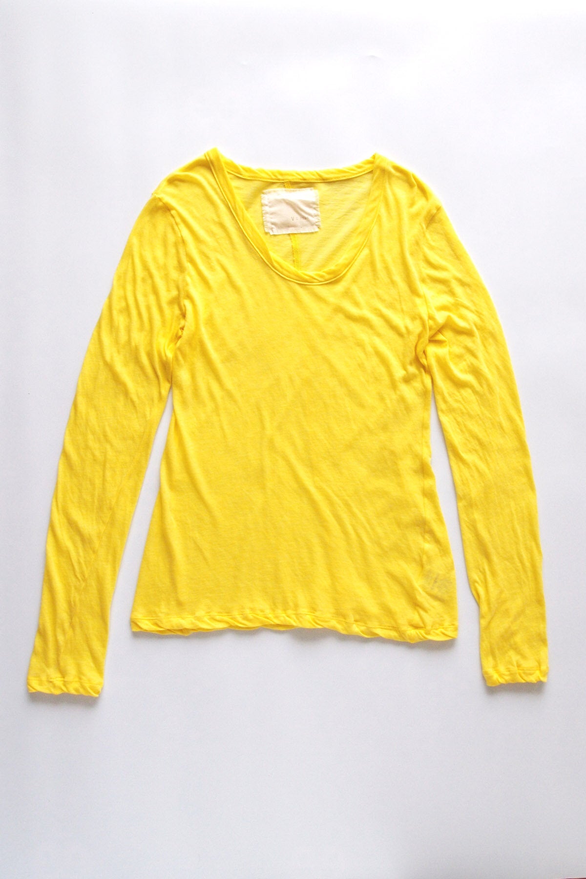 Hi-Soft Jersey, LS Crew T-shirts, BANANA,  #872-566