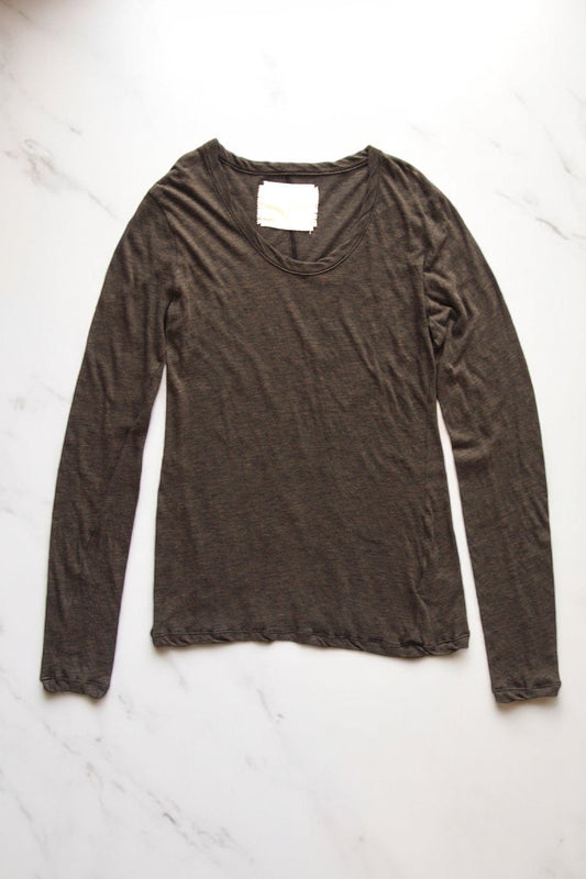 Hi-Soft Jersey, LS Crew T-shirts, BLACK,  #872-566