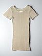 Cotton Cashmere Rib, SS Crew, #891-671, 90%cotton 10%cashmere, SAND KHAKI