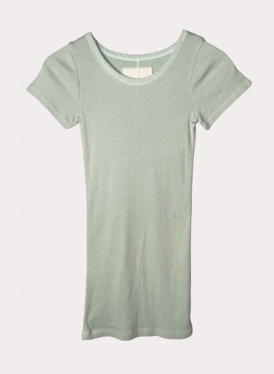 Cotton Cashmere Rib, SS Crew, #891-671, 90%cotton 10%cashmere, DUST MINT