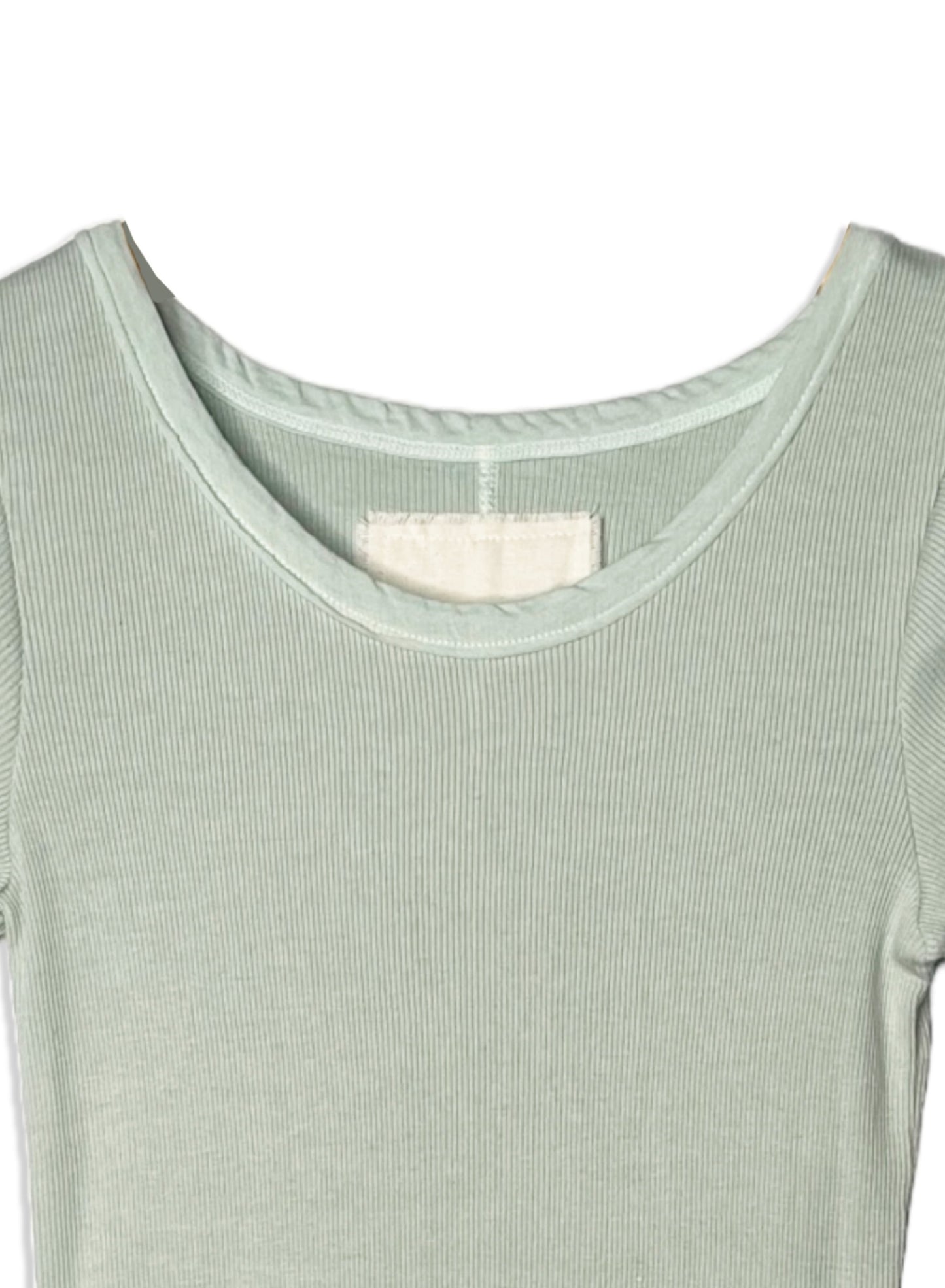 Cotton Cashmere Rib, SS Crew, #891-671, 90%cotton 10%cashmere, DUST MINT
