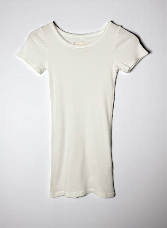 Cotton Cashmere Rib, SS Crew, #891-671, 90%cotton 10%cashmere, WHITE