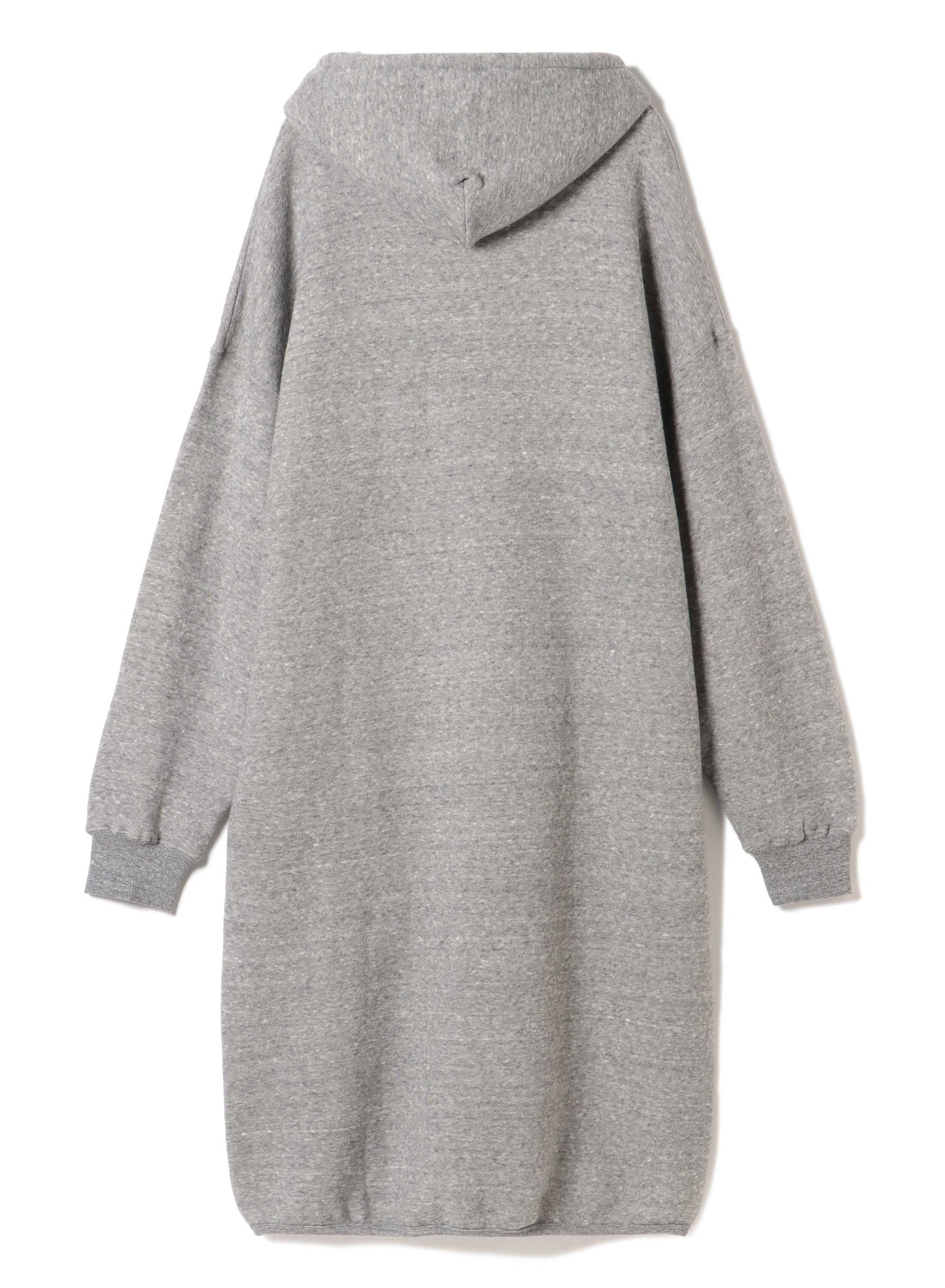 Cotton Tencel Brushed Fleece, LS Hooded Oversized Dress, #892-706, HT Charcoal