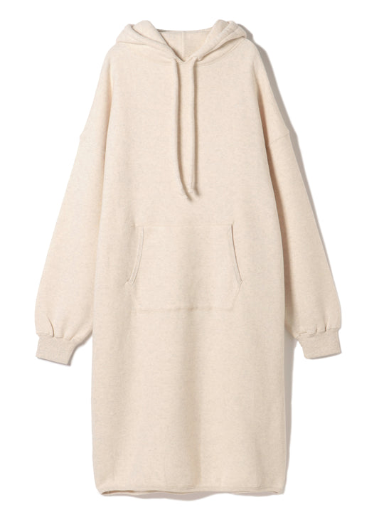Cotton Tencel Brushed Fleece, LS Hooded Oversized Dress, #892-706, OAT