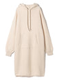 Cotton Tencel Brushed Fleece, LS Hooded Oversized Dress, #892-706, OAT