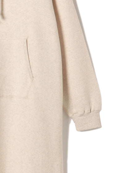 Cotton Tencel Brushed Fleece, LS Hooded Oversized Dress, #892-706, OAT
