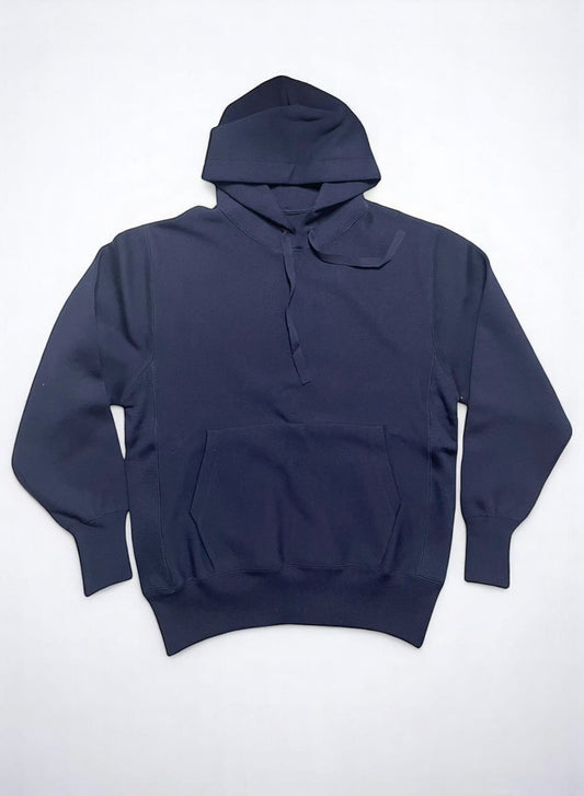 Super Fine Merino 14Gauge DBL-Face Knit, #9221006, WOOL 100%, Unisex L/S HOODIE, NAVY