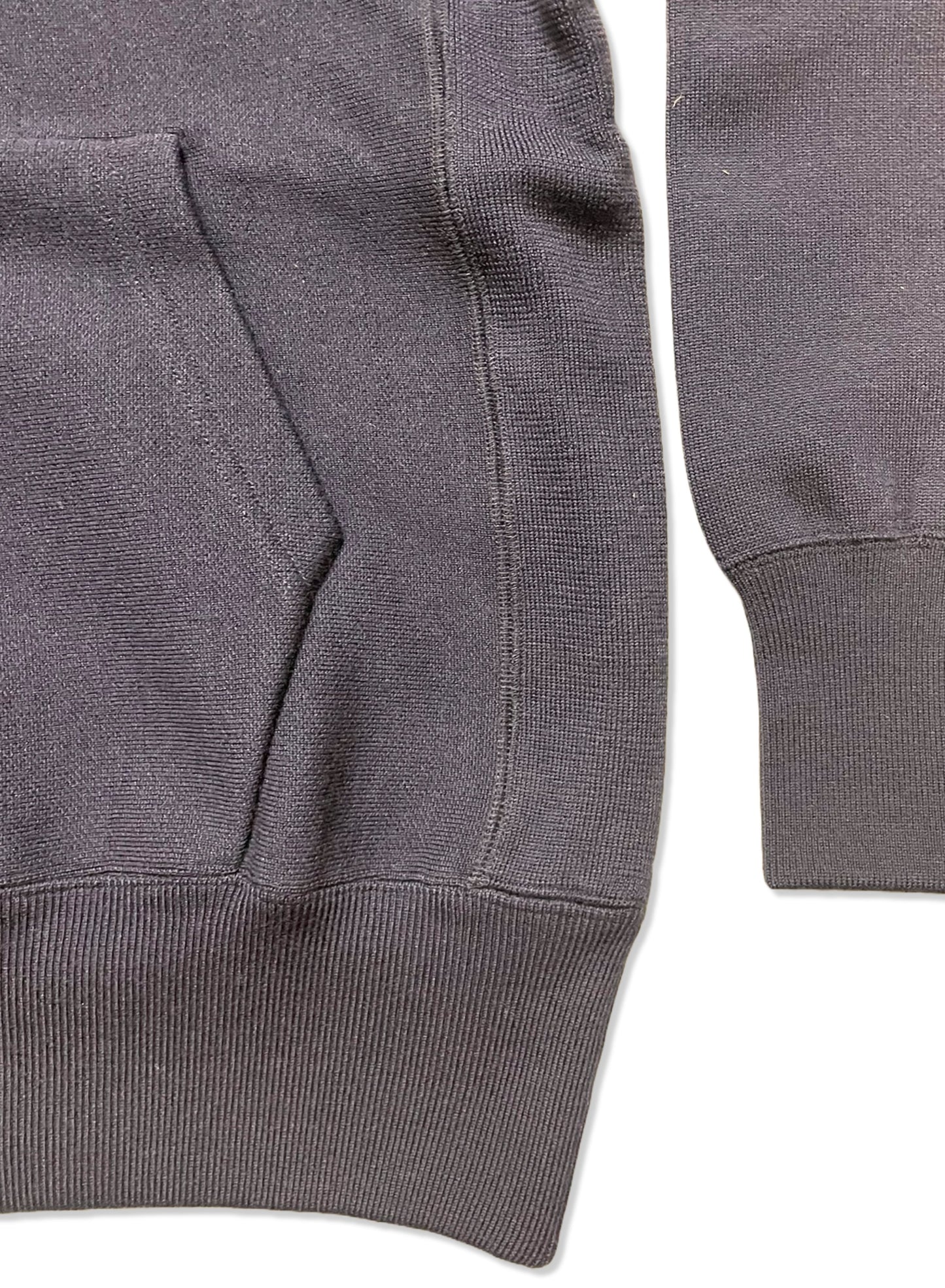 Super Fine Merino 14Gauge DBL-Face Knit, #9221006, WOOL 100%, Unisex L/S HOODIE, NAVY