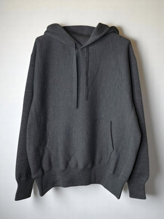 Super Fine Merino 14Gauge DBL-Face Knit, #9221006, WOOL 100%, Unisex L/S HOODIE, BLACK