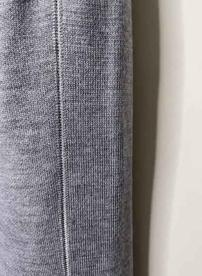 Super Fine Merino 14Gauge DBL-Face Knit, 9221012, WOOL 100%, Unisex LONG PANTS,  NAVY
