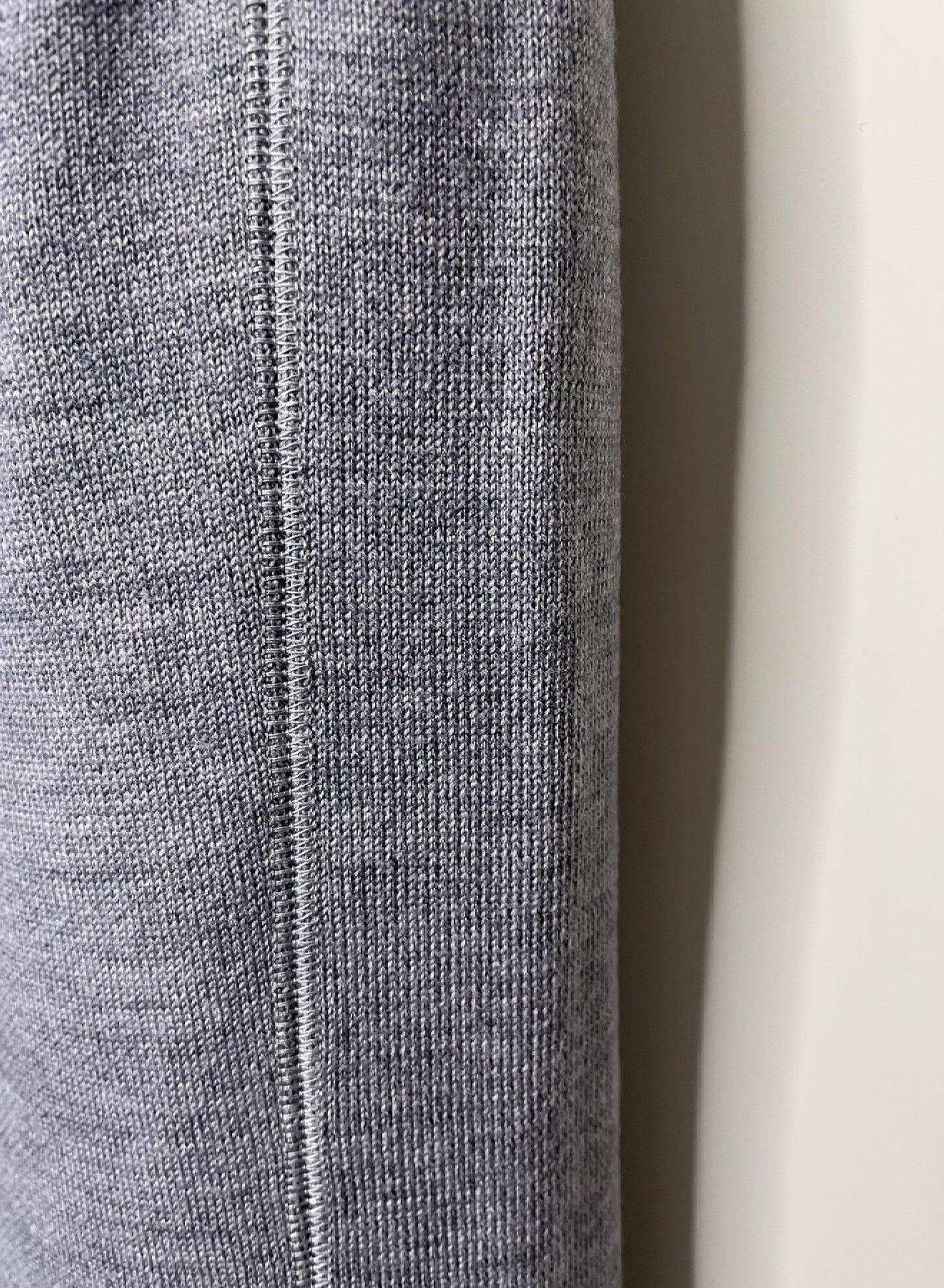 Super Fine Merino 14Gauge DBL-Face Knit, 9221012, WOOL 100%, Unisex LONG PANTS, GREY