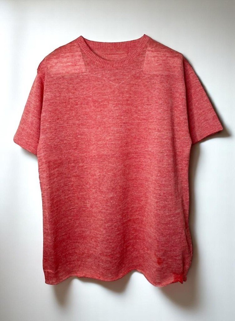 Linen 2-26 12Gauge Loose Knit , SS TOP, #9311020, RED