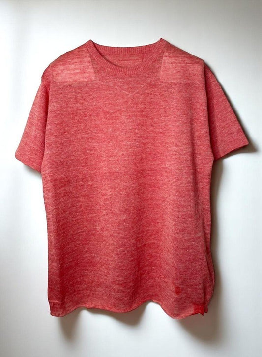 Linen 2-26 12Gauge Loose Knit , SS TOP, #9311020, RED