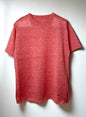 Linen 2-26 12Gauge Loose Knit , SS TOP, #9311020, RED