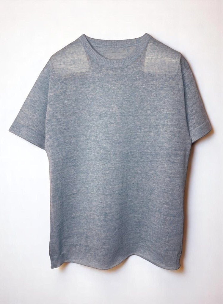 Linen 2-26 12Gauge Loose Knit , SS TOP, #9311020, ICE BLUE