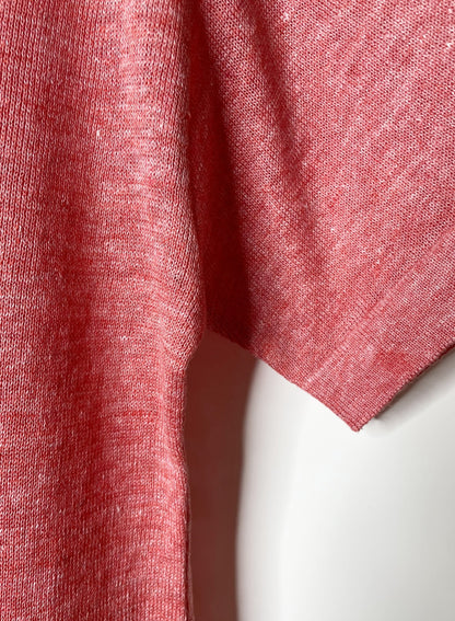 Linen 2-26 12Gauge Loose Knit , SS TOP, #9311020, RED