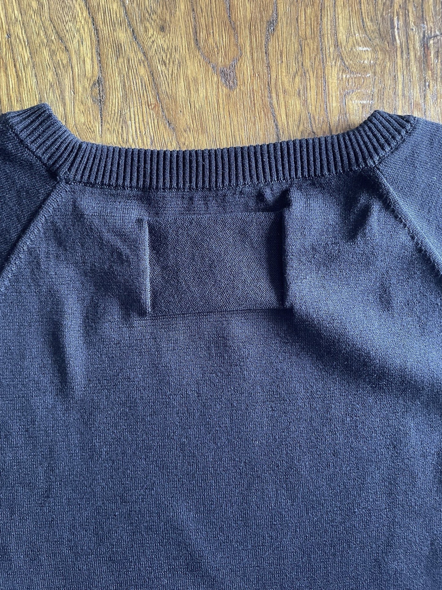 Extra-Long Fillament Cotton 16G Jersey Knit, VL951005 , Unisex SS Crew, BLACK