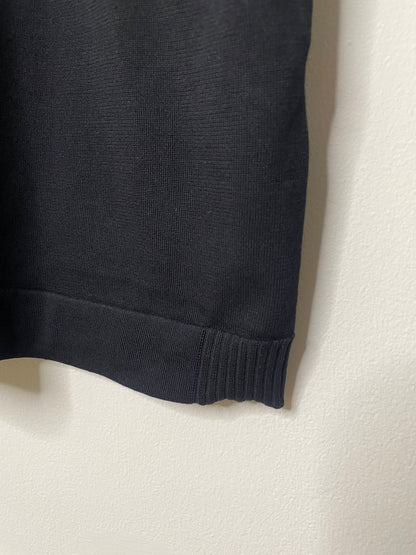 Extra-Long Fillament Cotton 16G Jersey Knit, VL951005 , Unisex SS Crew, BLACK