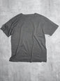 Extra-Long Fillament Cotton 16G Jersey Knit, VL951005 , Unisex SS Crew, CHARCOAL