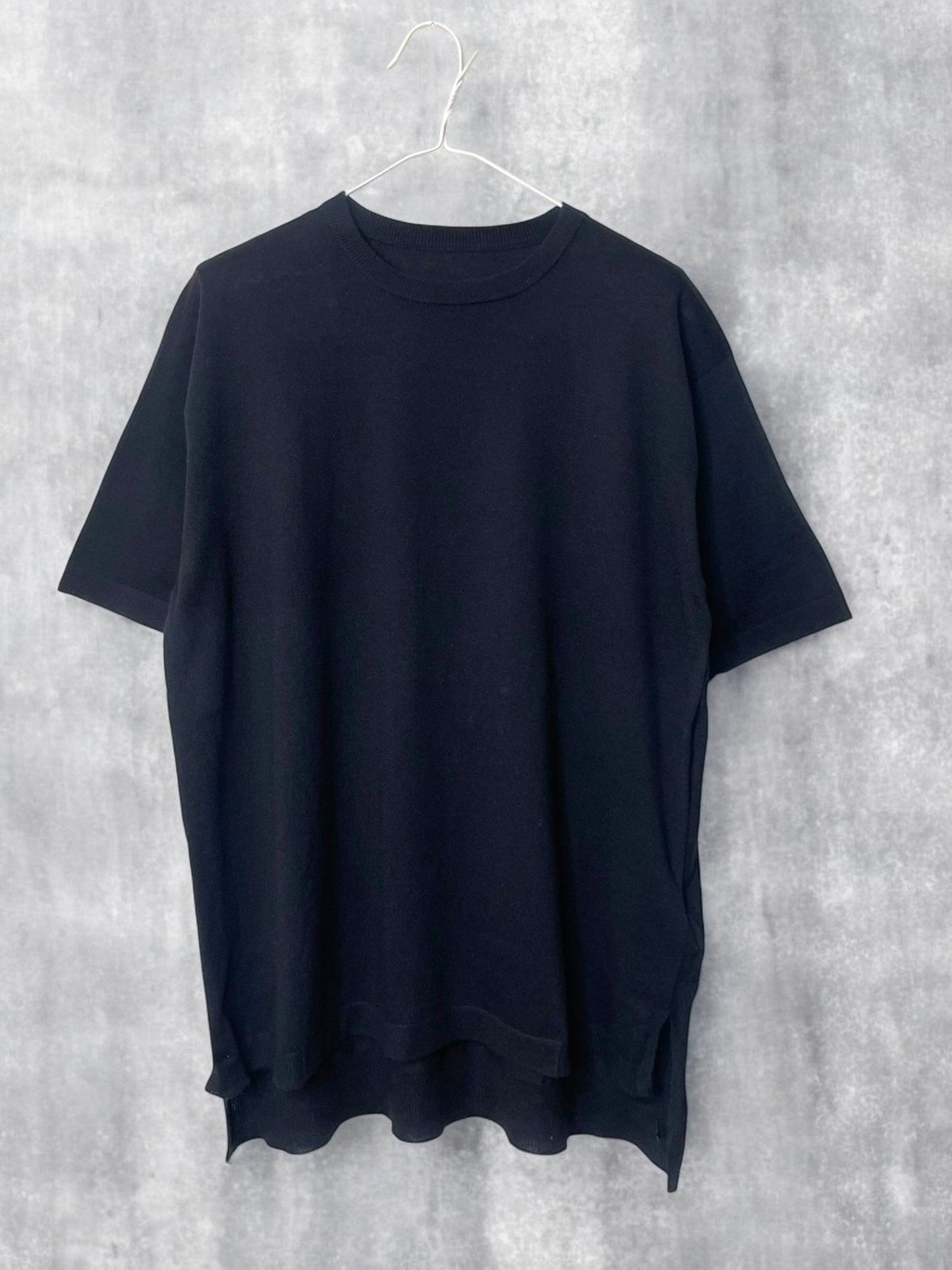 UNISEX, CoolMax 14G Jersey, #VL951012, 1/2 slv. Oversized CREW, 55% Cotton 45% Polyester, BLACK