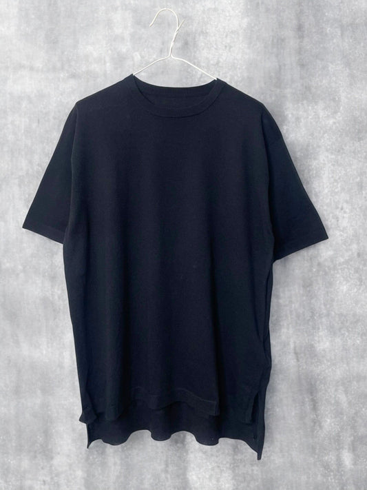 UNISEX, CoolMax 14G Jersey, #VL951012, 1/2 slv. Oversized CREW, 55% Cotton 45% Polyester, BLACK