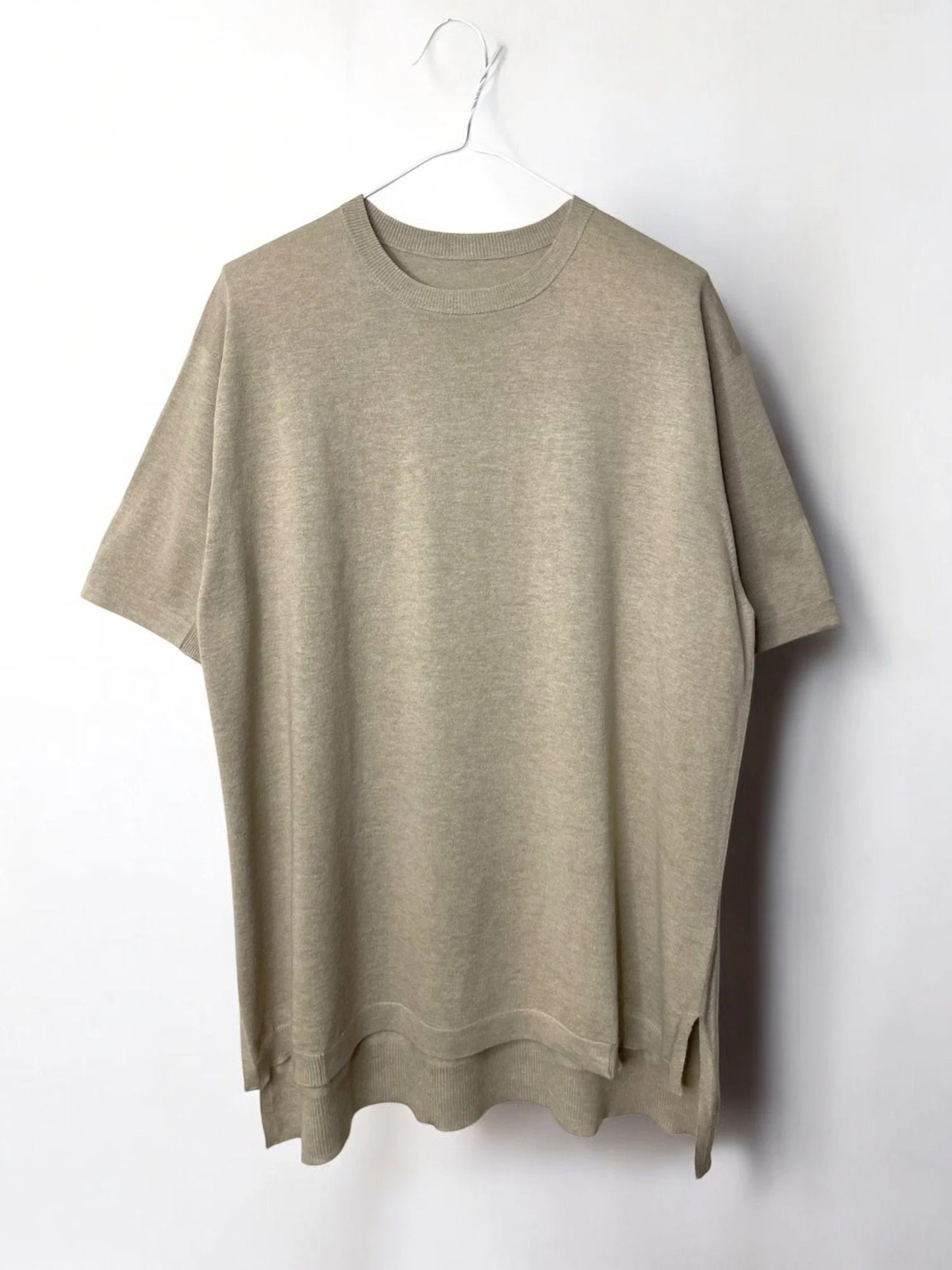 UNISEX, CoolMax 14G Jersey, #VL951012, 1/2 slv. Oversized CREW, 55% Cotton 45% Polyester, SAND