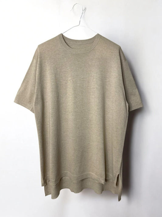 UNISEX, CoolMax 14G Jersey, #VL951012, 1/2 slv. Oversized CREW, 55% Cotton 45% Polyester, SAND