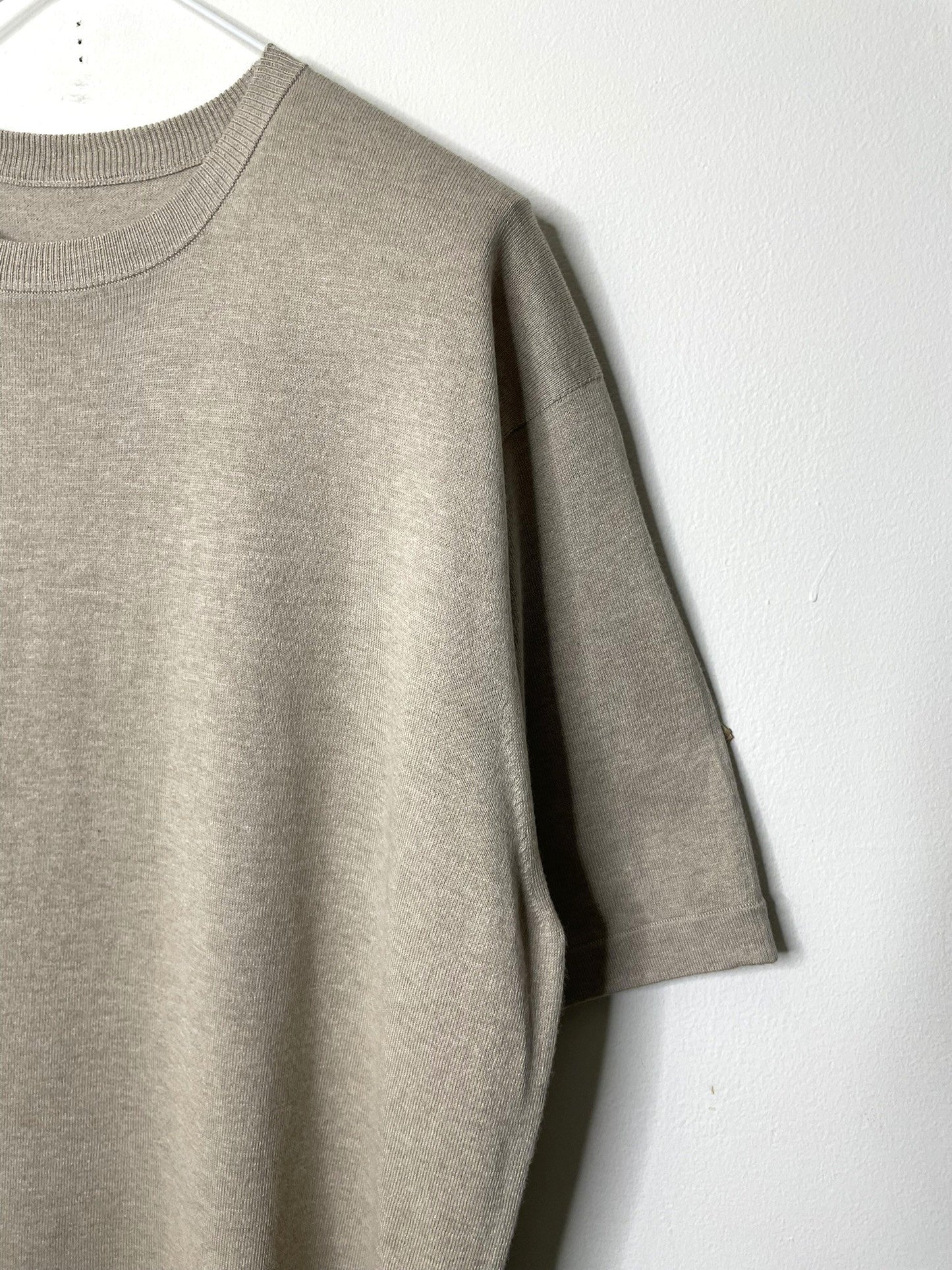 UNISEX, CoolMax 14G Jersey, #VL951012, 1/2 slv. Oversized CREW, 55% Cotton 45% Polyester, SAND