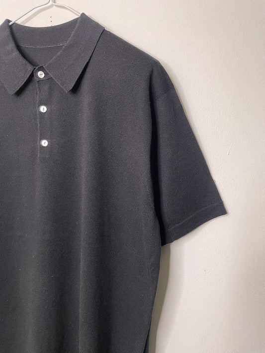 Cool Max Jersey, VL951013, S/S Oversized Polo, 55% Cotton 45% Polyester, BLACK