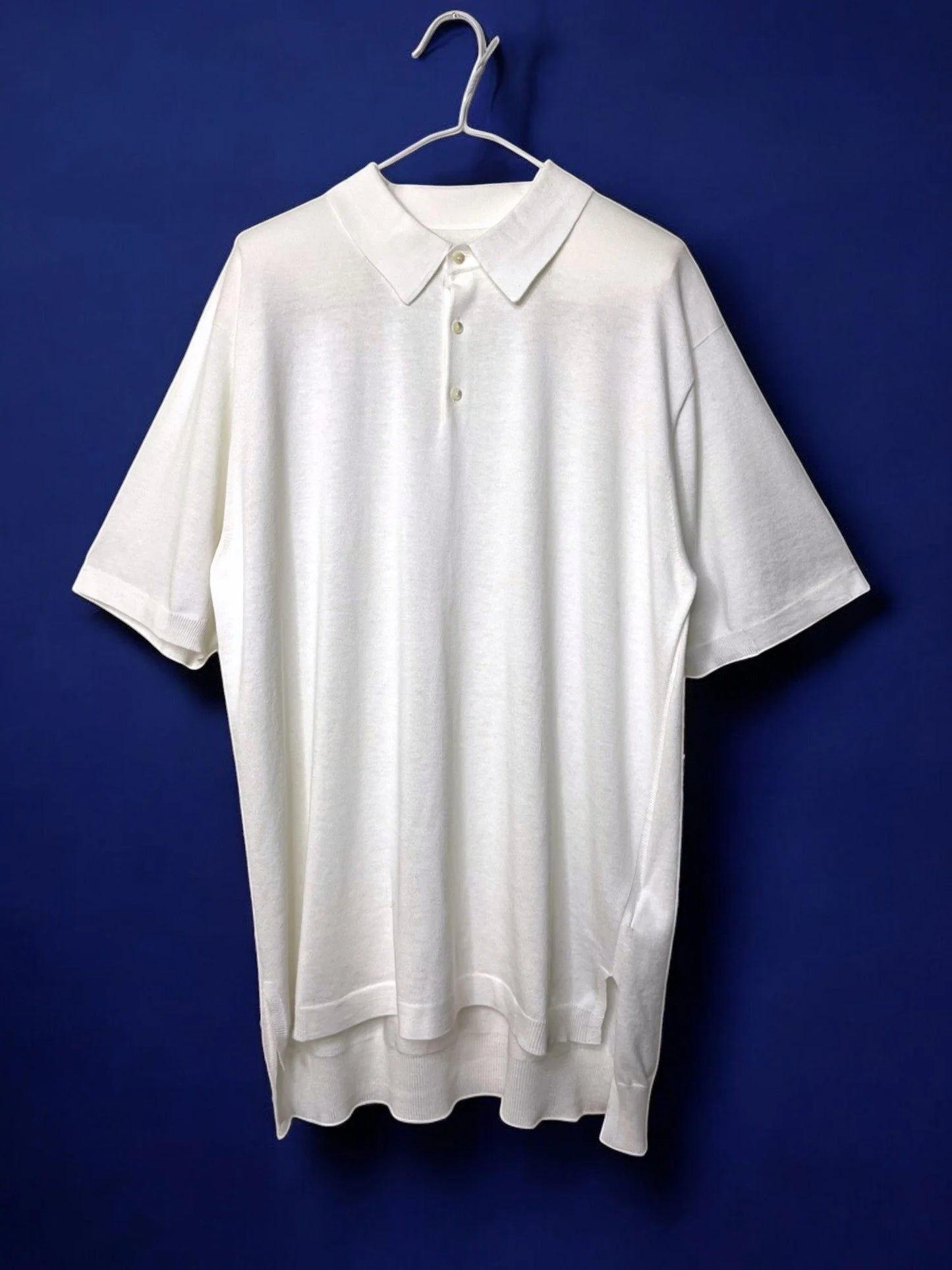 Cool Max Jersey, VL951013, S/S Oversized Polo, 55% Cotton 45% Polyester, WHITE