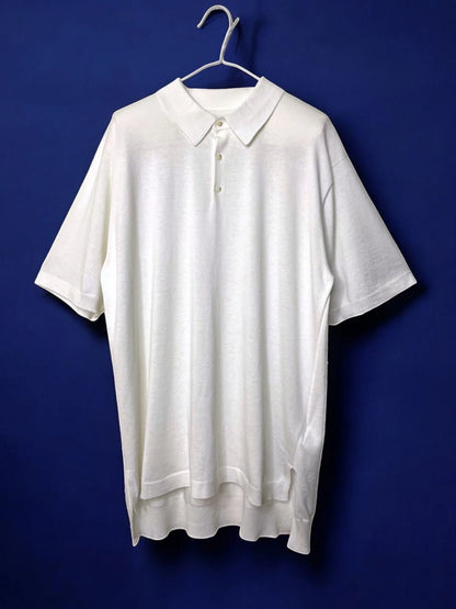 Cool Max Jersey, VL951013, S/S Oversized Polo, 55% Cotton 45% Polyester, WHITE