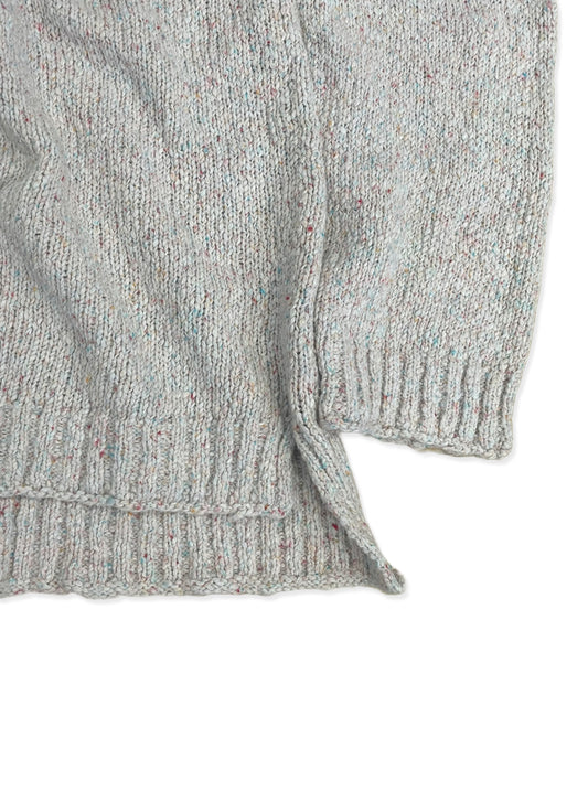 UNISEX, Silk Noil /Linen Jersey Knit, Unisex L/S CREW SWEATER, VL951016, SIL/LINEN/COTTON,   NATURAL MIX