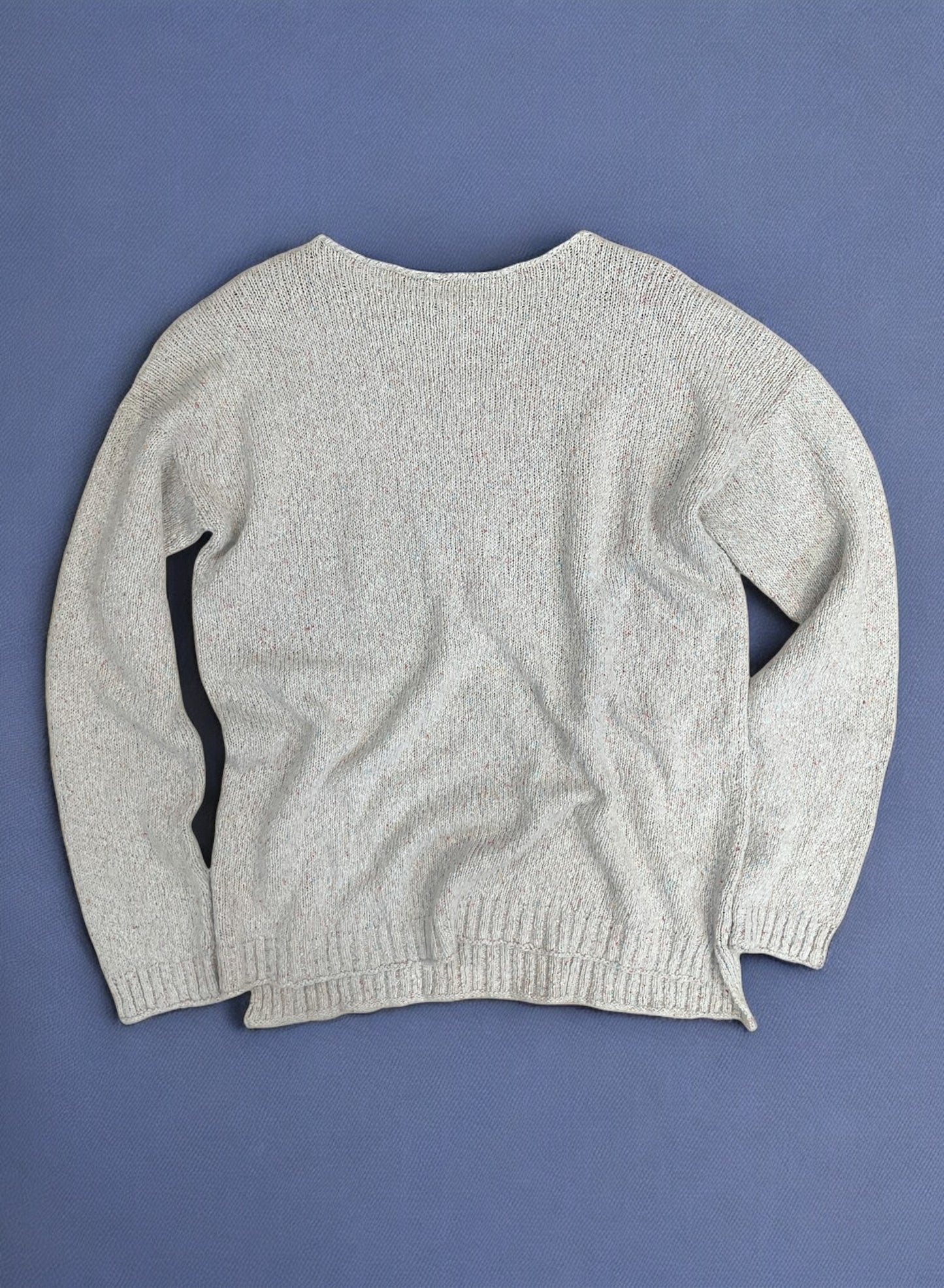 UNISEX, Silk Noil /Linen Jersey Knit, Unisex L/S CREW SWEATER, VL951016, SIL/LINEN/COTTON,   NATURAL MIX