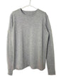 Cotton/Cashmere FINE JZ.KNIT, 95% Cotton 5% Cashmere, L/S CREW, 9511052, HT GREY