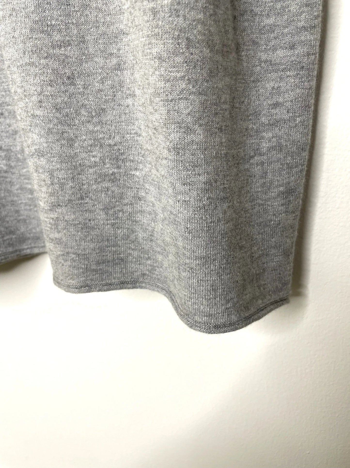 Cotton/Cashmere FINE JZ.KNIT, 95% Cotton 5% Cashmere, L/S CREW, 9511052, HT GREY