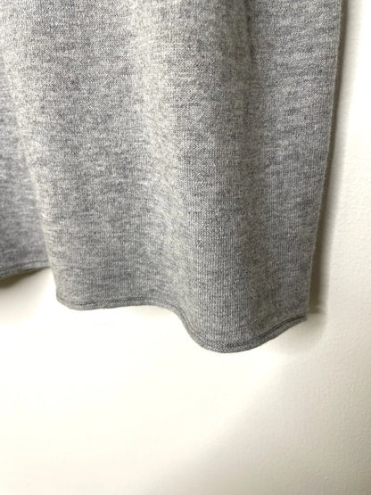 Cotton/Cashmere FINE JZ.KNIT, 95% Cotton 5% Cashmere, L/S CREW, 9511052, HT GREY